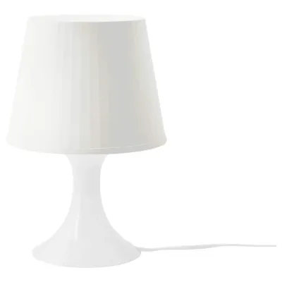 IKEA LAMPAN (ИКЕА ЛАМПАН) — Настольная лампа, белая, 29 см