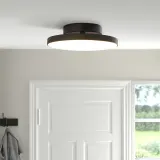 IKEA KABOMBA (ИКЕА КАБОМБА) — Потолочный светодиодный светильник, матовый/черный, 36 см — фото 4