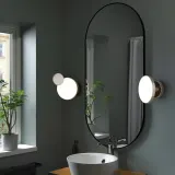 IKEA KABOMBA (ИКЕА КАБОМБА) — Светодиодный зеркальный настенный светильник, с регулировкой яркости, хром/глянец, 20 см — фото 3
