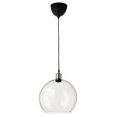 IKEA JAKOBSBYN (ИКЕА ЙАКОБСБЙН) — / JÄLLBY Подвесной светильник, прозрачное/никелированное стекло