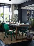 IKEA JÄRPLIDEN (ИКЕА ЙЭРПЛИДЕН) — Подвесной светильник, белое стекло/никелированное покрытие, 30 см — фото 3