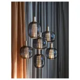IKEA HÖGVIND (ИКЕА ХОГВИНД) — Подвесной светильник/3 лампы, серое никелированное стекло, 41 см — фото 6
