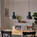 IKEA HEKTAR (ИКЕА ХЕКТАР) — Подвесной светильник, темно-серый, 22 см — фото 3