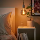 IKEA GRÅVACKA (ИКЕА ГРОВАКА) — / MOLNART Подвесной светильник с лампой, бежевое/серое прозрачное стекло, 125 мм — фото 2