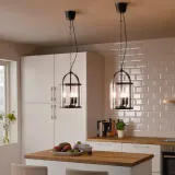 IKEA GALJON (ИКЕА ГАЛЙОН) — Подвесной светильник, черный/прозрачное стекло, 25 см — фото 3
