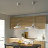IKEA FYRTIOFYRA (ИКЕА ФЙРТИОФЙРА) — Подвесной светильник, эффект хрома/белый, 38 см — фото 2