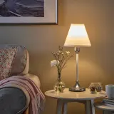 IKEA FLYGHÖJD (ИКЕА ФЛУГХОЙД) — Настольная лампа, никель/белый, 54 см — фото 3
