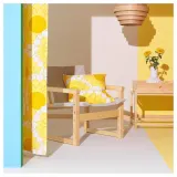 IKEA DYKARKLOCKA (ИКЕА ДЙКАРКЛОСКА) — Абажур подвесного светильника, шпон дуба, окрашенный в белый цвет, 40 см — фото 6