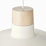 IKEA BUNKEFLO (ИКЕА БУНКЕФЛО) — Подвесной светильник, белый/бирюзовый, 36 см — фото 5