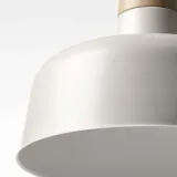 IKEA BUNKEFLO (ИКЕА БУНКЕФЛО) — Подвесной светильник, белый/бирюзовый, 36 см — фото 6
