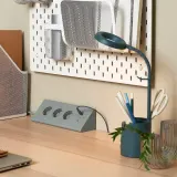 IKEA BRUNBÅGE (ИКЕА БРУНБОГЕ) — Светодиодная настольная лампа, с навесом, можно регулировать яркость/бирюзовый — фото 3