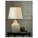 IKEA BLIDVÄDER (ИКЕА БЛИДВЭДЕР) — Настольная лампа, кремовая керамика/бежевый, 50 см — фото 6