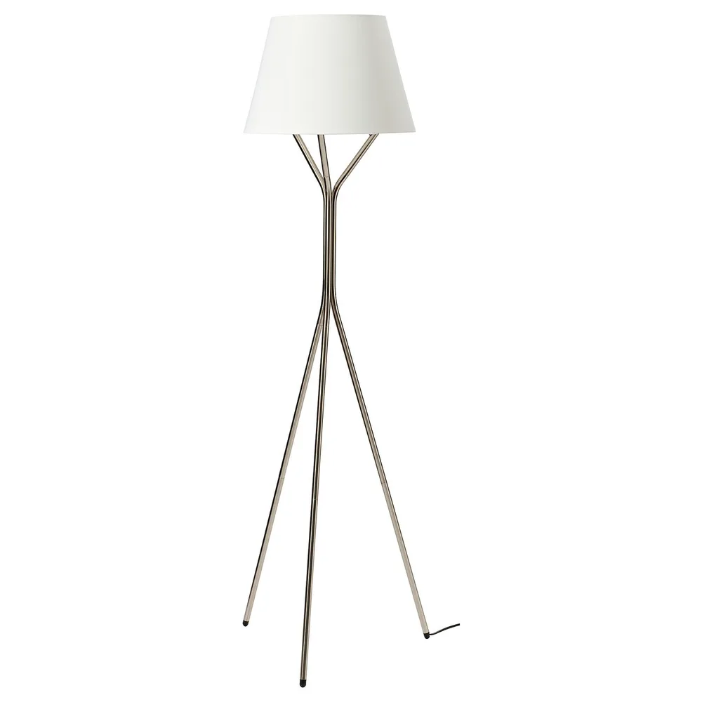 IKEA BLÄNKFYR (ИКЕА БЛЭНКФУР) — Напольный светильник, никелированный