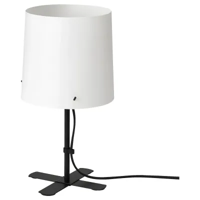 IKEA BARLAST (ИКЕА БАРЛАСТ) — Настольная лампа, черный/белый, 31 см