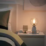 IKEA ÅSKMULLER (ИКЕА ОСКМУЛЛЕР) — Настольная лампа, светло-серый с регулировкой яркости, 24 см — фото 2