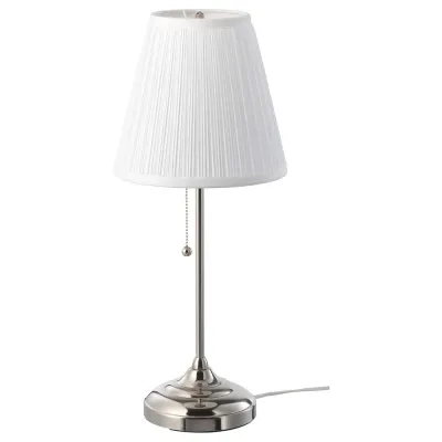 IKEA ÅRSTID (ИКЕА ОРСТИД) — Настольная лампа, никель/белый