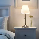 IKEA ÅRSTID (ИКЕА ОРСТИД) — Настольная лампа, никель/белый — фото 2