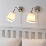 IKEA ÅRSTID (ИКЕА ОРСТИД) — Настенный светильник, никель/белый — фото 3