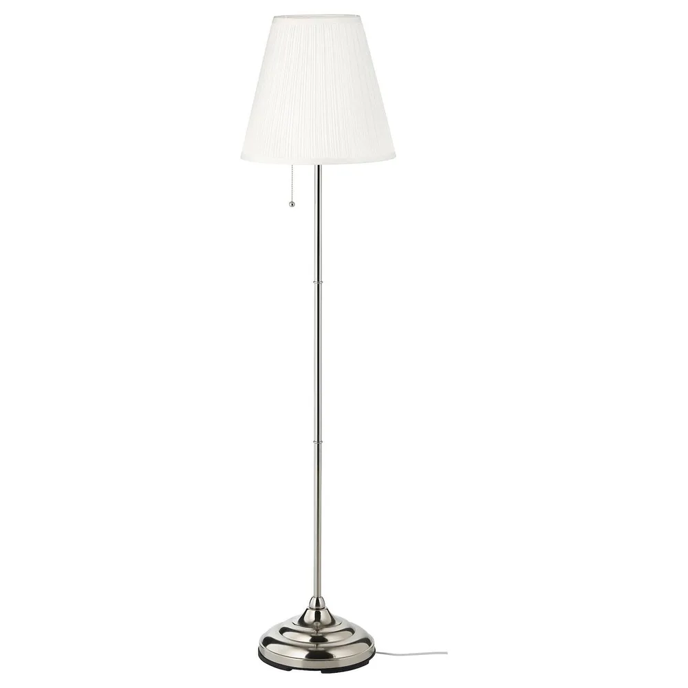 IKEA ÅRSTID (ИКЕА ОРСТИД) — Напольный светильник, никель/белый