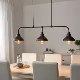 IKEA AGUNNARYD (ИКЕА АГУННАРЙД) — Подвесной светильник/3 лампы, черный, 122 см — фото 2