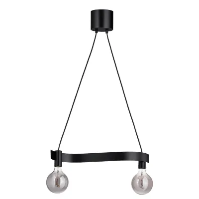 IKEA ACKJA (ИКЕА АСКЙА) — / MOLNART Подвесной светильник с лампой, черная волна/серое прозрачное стекло
