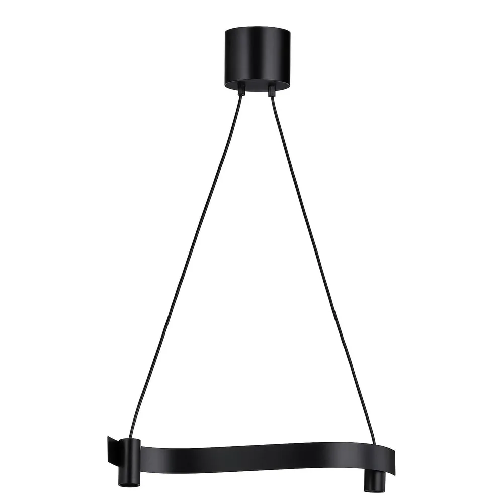 IKEA ACKJA (ИКЕА АСКЙА) — Подвесной светильник, волна/черный, 60 см