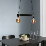 IKEA ACKJA (ИКЕА АСКЙА) — Подвесной светильник, волна/черный, 60 см — фото 2