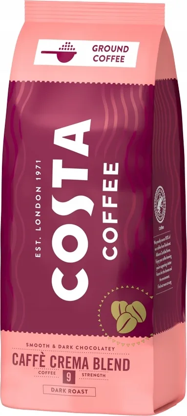 COSTA CAFE CREMA МОЛОТЫЙ КОФЕ 0,5 КГ