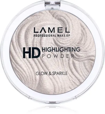 LAMEL Insta Glow and Sparkle - Компактный пудровый хайлайтер, 12 г