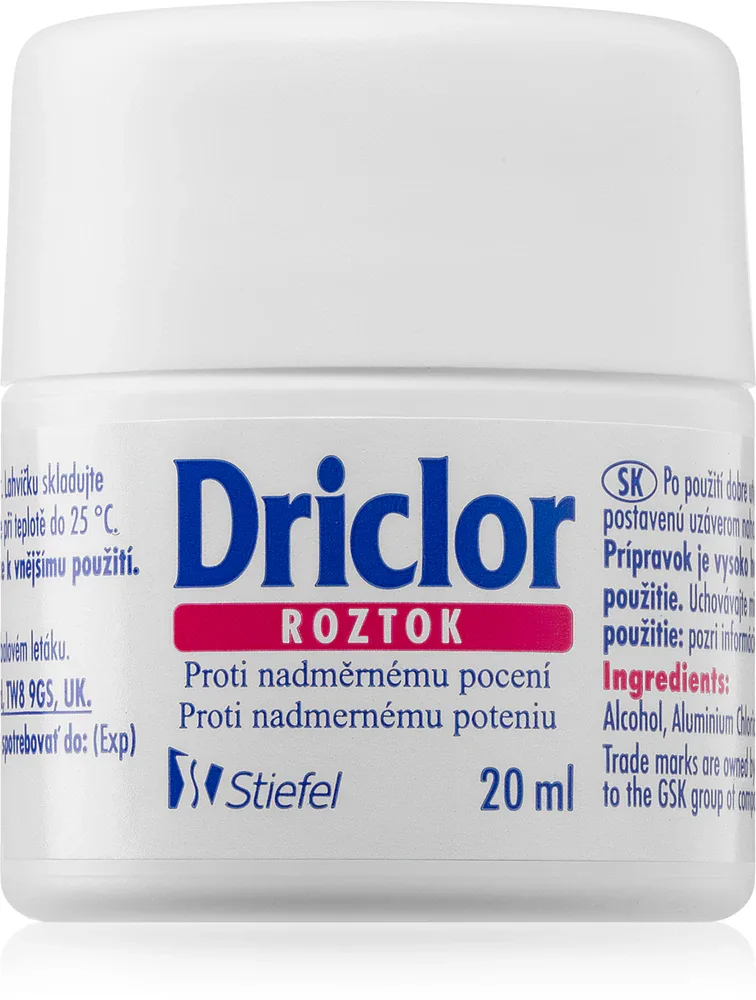 Driclor Solution - Рулонный антиперспирант против повышенного потоотделения, 20 ml