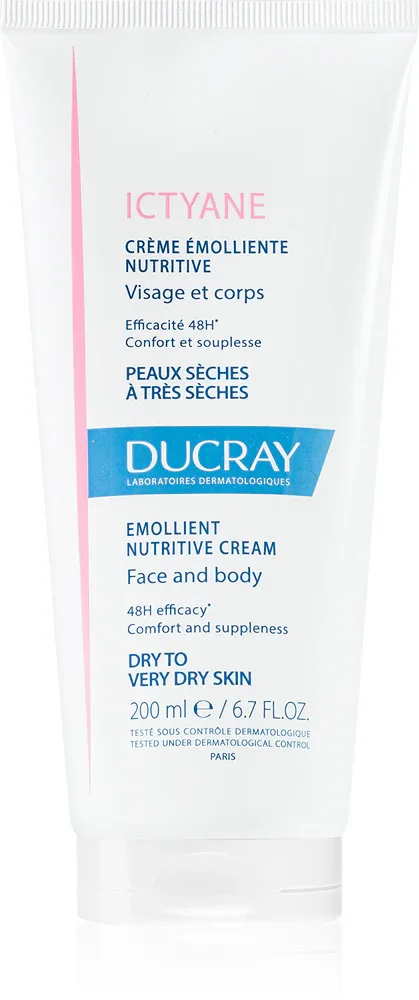 Ducray Ictyane - Увлажняющий крем для тела для сухой и очень сухой кожи, 200 ml