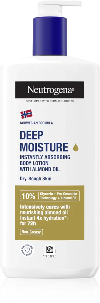 Neutrogena Norwegian Formula Deep Moisture - Глубоко увлажняющий крем с маслом, 400 ml