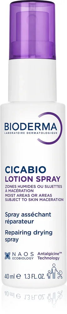 Bioderma Cicabio Lotion Spray - Подсушивающий и успокаивающий спрей для раздраженной кожи, 40 ml