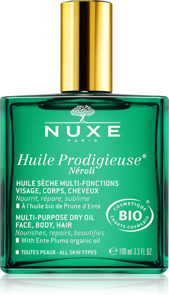 Nuxe Huile Prodigieuse Neroli - Сухое многофункциональное масло для лица, тела и волос, 100 ml