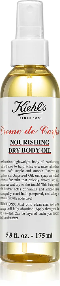 Kiehl's Creme de Corps Nourishing Dry Body Oil - питательное сухое масло для тела, 175 ml