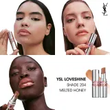 Yves Saint Laurent Loveshine Lipstick - Увлажняющая блестящая помада, оттенок 204 Melted Honey — фото 4