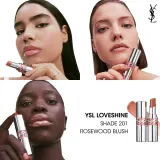 Yves Saint Laurent Loveshine Lipstick - Увлажняющая блестящая помада, оттенок 201 RosewoотBlush — фото 4
