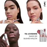 Yves Saint Laurent Loveshine Lipstick - Увлажняющая блестящая помада, оттенок 203 Blushed Mallow — фото 4