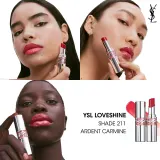 Yves Saint Laurent Loveshine Lipstick - Увлажняющая блестящая помада, оттенок 211 Ardent Carmine — фото 4