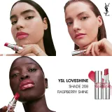 Yves Saint Laurent Loveshine Lipstick - Увлажняющая блестящая помада, оттенок 208 Rasberry Shine — фото 4