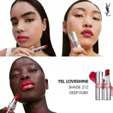 Yves Saint Laurent Loveshine Lipstick - Увлажняющая блестящая помада, оттенок 212 Deep Ruby — фото 4