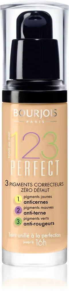 Bourjois 123 Perfect - Тональный флюид для идеального вида, 30 мл, оттенок 52 Vanille SPF 10
