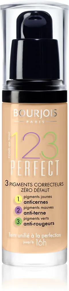 Bourjois 123 Perfect - Тональный флюид для идеального вида, 30 мл, оттенок 51 Vanille Clair SPF 10