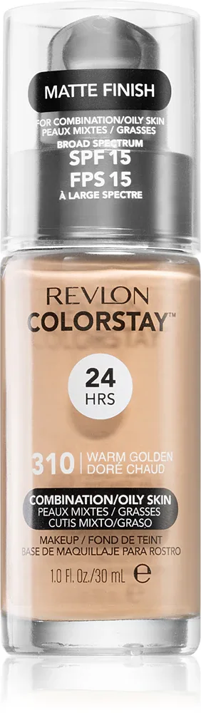 Revlon Cosmetics ColorStay - Долговременное матирующее тональное средство для жирной и комбинированной кожи, 30 мл, оттенок 310 Warm Golden