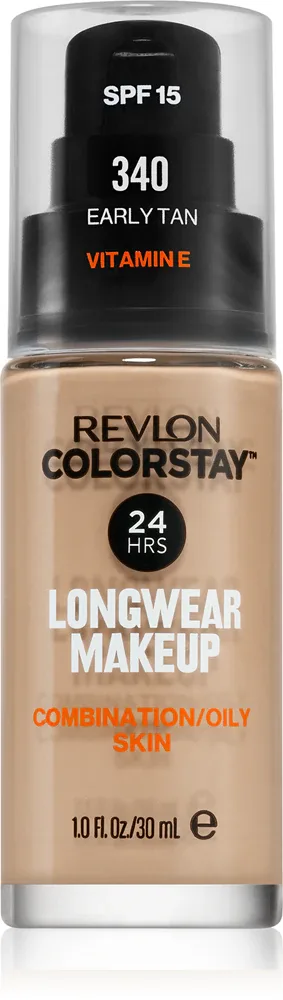 Revlon Cosmetics ColorStay - Долговременное матирующее тональное средство для жирной и комбинированной кожи, 30 мл, оттенок 340 Early Tan