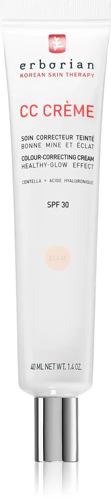Erborian CC Creme Centella Asiatica - Крем для лица, выравнивающий тон и осветляющий кожу SPF 25, большой объем, оттенок Clair