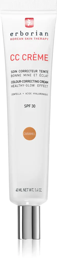 Erborian CC Creme Centella Asiatica - Крем для лица, выравнивающий тон и осветляющий кожу SPF 25, большой объем, оттенок Caramel