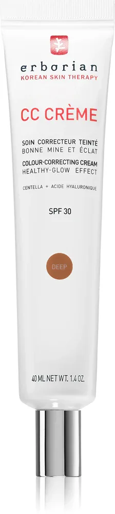 Erborian CC Creme Centella Asiatica - Крем для лица, выравнивающий тон и осветляющий кожу SPF 25, большой объем, оттенок Deep