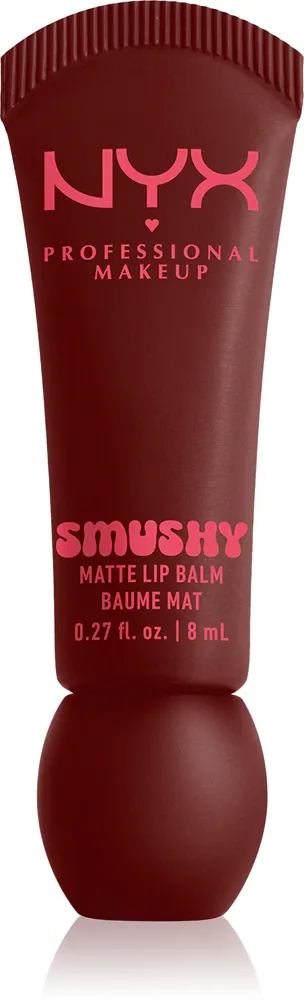 NYX Professional Makeup Smushy Matte Lip Balm - Бальзам для губ с матовым покрытием, 8 мл, оттенок Smudge Fudge