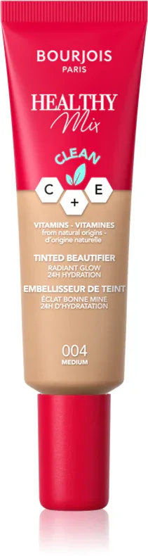 Bourjois Healthy Mix - Легкое увлажняющее тональное средство, 30 мл, оттенок 004 Medium
